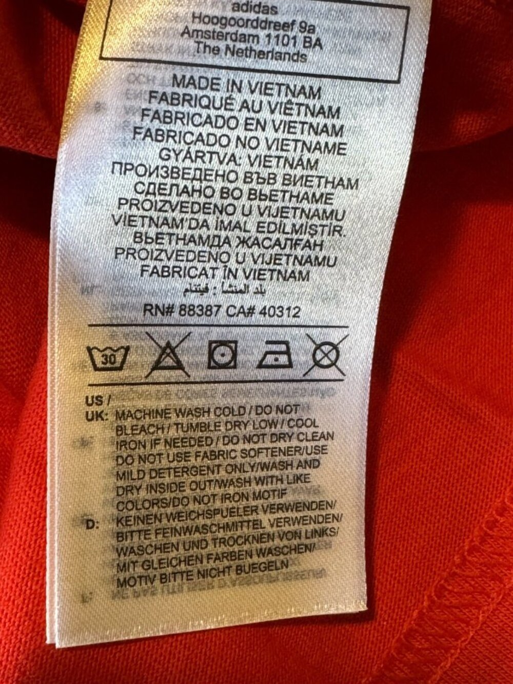 Adidas Men Original Trefoil Forever T-Shirt Red Size 2XL new - Picture 8 of 11